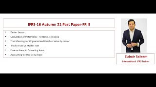 Autumn 21IFRS16 Dealer Lessor [upl. by Auoy]