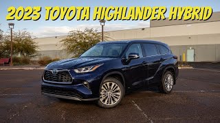 2023 Toyota Highlander Hybrid Platinum Review [upl. by Veejar724]