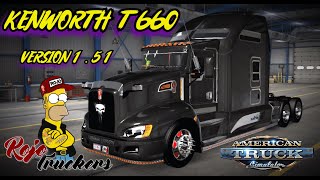 KENWORTH T660 MOD ATS 151 EL ROJO TRUCKERS MEXICO [upl. by Azral]