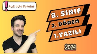 8 SINIF İNKILAP TARİHİ 2 DÖNEM 1 YAZILI  2024  Açık Uçlu Sorular [upl. by Pavla]