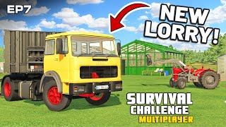 NEW LORRY EFFICIENCY FIRST  Survival Challenge Multiplayer  FS22  Episode 7 [upl. by Odlanar]