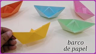 Cómo hacer un barco con papel FÁCIL paso a paso  Origami [upl. by Eikcir]