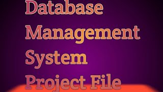 Project File On DataBase Management System  Class 10  Information Technology [upl. by Myrt]