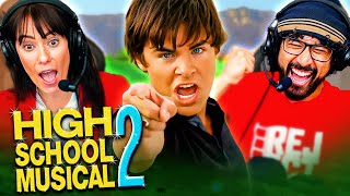 HIGH SCHOOL MUSICAL 2 2007 MOVIE REACTION First Time Watching Zac Efron  Vanessa Hudgens [upl. by Boulanger]