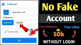 WITHOUT LOGIN get 10k Free instagram followers  instagram followers increase in 2024  New Trick [upl. by Enoyrt]