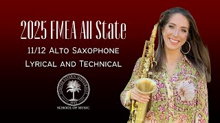 2025 FMEA AllState 1112  Alto Saxophone [upl. by Eelesor]