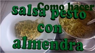 Salsa pesto de almendra Receta de cocina [upl. by Aicitan193]