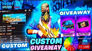 FREE FIRE LIVE CUSTOM ROOM GIVEWAY  FF LIVE TEAM CODE GIVEWAY  gyangamingtondegamer [upl. by Puglia]