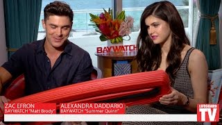 Lifeguard TV® Baywatch Movie Sit Down Interviews  Zac Efron and Alexandra Daddario [upl. by Edwyna]