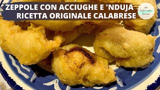 Zeppole con Acciughe e Nduja Ricetta Originale Calabrese [upl. by Nollaf]