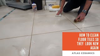 How To Deep Clean Ceramic amp Porcelain Floor Tiles So They Look New Again [upl. by Ahsenad842]