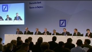 Deutsche bank  forte chute du bénéfice net 2012 [upl. by Aziza189]