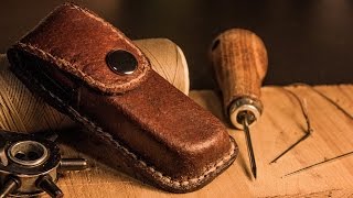 diy leather harmonica case  timelapse [upl. by Ellives]