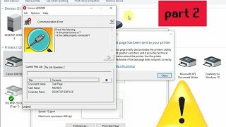 How to fix communication error in Canon LBP 2900 printer Part 2 [upl. by Tabor]