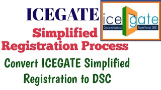 How to Deactivate Simplified Registration on ICEGATE Portal ICEGATE Simplified Registration Process [upl. by Arehc]