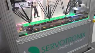 Servotronix  Candy Factory  controlled by softMC 7 and CDHD drives [upl. by Eiramanin]