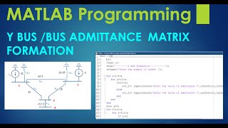 BUS admittance matrix or Y BUS matrix formation with example  MATLAB Programming Tutorial [upl. by Aerda762]