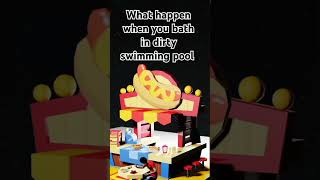 What happens when you swim in a dirty swimming pool swimmingpool animation shortsfeed trending [upl. by Naillij]