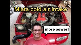 Miata cold air intake installation [upl. by Essilrahc]