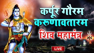 LIVE  सोमवार भक्ति  कर्पूर गौरम करूणावतारम  शिव मंत्र l karpur gauram karunavtaram  Shiv Mantra [upl. by Gillan679]