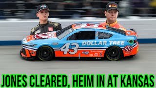 BREAKING NEWS Erik Jones cleared by doctors but Corey Heim to drive the No 43 at Kansas [upl. by Julide114]