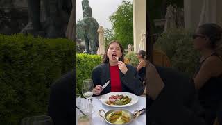 Emily in Paris vibes  Lunch at Café de l’Homme with the most perfect Eiffel Tower view eiffeltower [upl. by Holey]