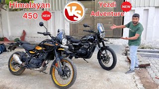 New Yezdi Adventure Vs New Himalayan 450 Price Mileage Features Specification Detail Comparison [upl. by Resneps716]