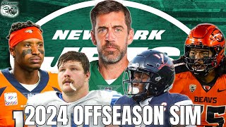 New York Jets 2024 Offseason Simulation  Cuts Free Agency Trades Draft [upl. by Atteuqahs]