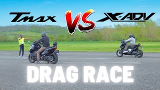 Yamaha TMAX vs Honda XADV  DRAG RACE  4K [upl. by Red]