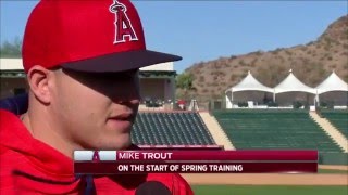 Spring Training Minute Offseason prep with Mike Trout [upl. by Cord871]