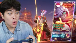 Review Skin Lunar Zilong  Mobile Legends [upl. by Meggi]