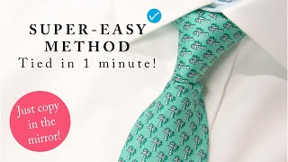 How to tie a tie  VERY simple and easy tie knot for beginners [upl. by Llehsyar]