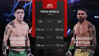 Brandon Moreno VS Alexandre Pantoja UFC 5 ufc ufc5 mcgregor jonjones [upl. by Acissaj924]