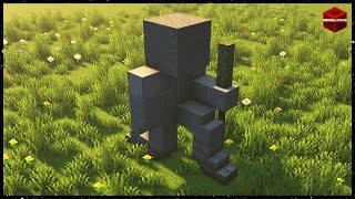 How to Build a Easy Small Stone Statue in Minecraft [upl. by Delphinia]