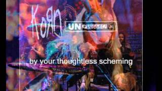 korn Unplugged Thoughtless with lyrics [upl. by Hgielar622]