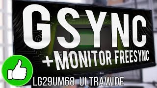 Testei o GSYNC em um monitor Freesync e FUNCIONOU  LG 29UM68 Ultrawide  RTX 2060 [upl. by Hillari]