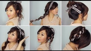 6 Easy Ribbon Hairstyles [upl. by England983]