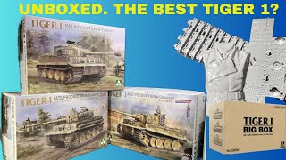 Takom TIGER 1 BIG BOX WHAT’S INSIDE 135 German Panzer Tank WW2 SdKfz181 Otto Carius figure 116 [upl. by Airamasor]