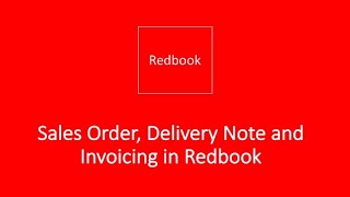 How to make Sales Order Delivery Note in Redbook [upl. by Eecak881]