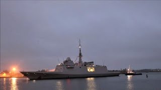 Frances last FREMM frigate Lorraine begins sea trials [upl. by Barling]