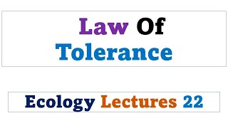 Law of Tolerance in Ecology [upl. by Aineles939]