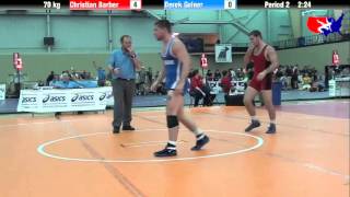 Christian Barber vs Derek Golner at 2013 ASICS University Nationals  FS [upl. by Eanrahs]