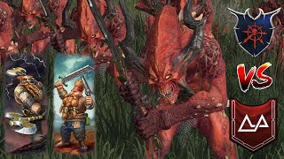 Daemons have a fun toolbox  DoC vs Dwarfs  Warhammer 3 Conquest [upl. by Adnilim]