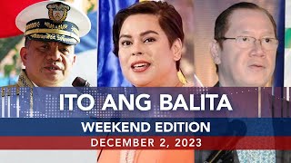 UNTV Ito Ang Balita Weekend Edition  December 2 2023 [upl. by Arlo]