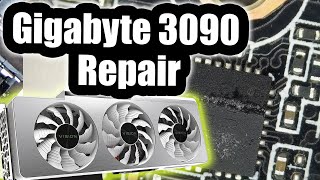 Gigabyte 3090 Vision Graphics Card Repair  Suddenly shutdown and wont power up [upl. by Fiden]