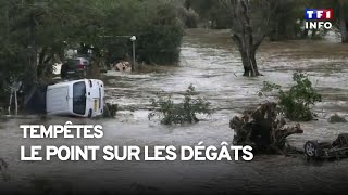 Tempêtes  le point sur les dégâts causés par les intempéries en France [upl. by Aryam]