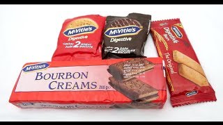 McVities MEGA UNWRAPPING BOURBON DIGESTIVES BAR SNACK UNBOXING [upl. by Latsyek]