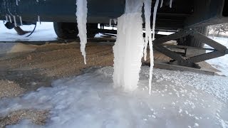 Extreme Cold Destroys RV in Oil BoomTown of Dickinson ND 2014 [upl. by Shipp]