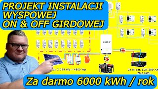 Projekt domowej instalacji wyspowej DIY ONampOFF grid  z falownikiem hybrydowym panelami PV i LFP4 [upl. by Lennard]