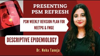 PSM Weekly Revision PlanDescriptive Epidemiology amp Types of Epidemics fmge neetpg fmgeexaminicet [upl. by Latimer269]